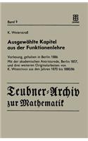 Ausgewählte Kapitel Aus Der Funktionenlehre
