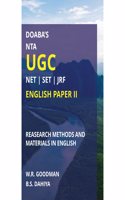 Doabaâ€™s NTA UGC NET | SET | JRF English Paper II â€“ Research Methods and Materials in English