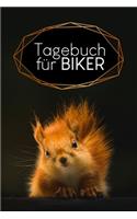 Tagebuch für Biker: Gepunktetes Notizbuch für deine Touren und Erlebnisse - Motiv: Eichhörnchen