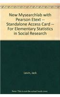 Mysearchlab with Pearson Etext -- Standalone Access Card -- For Elementary Statistics in Social Research