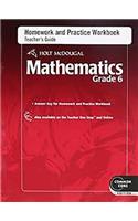 Holt McDougal Mathematics: Homework and Practice Workbook Teacher's Guide Grade 6