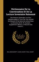 Dictionnaire De La Conversation Et De La Lecture Inventaire Raisonné