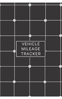 Vehicle Mileage Tracker: Auto Mileage Log Book for Personal and Professional Use Black with Crisscross White Design