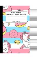 Wide Staff Manuscript Paper For Girls