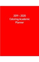 2019 - 2020 Coloring Academic Planner