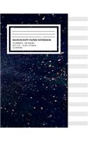 Manuscript Paper Notebook: Stardust Cover, 12 Staff Music Paper, Blank Music Sheets 8.5 X 11, 100 Pages (Notebook for Musicians & Songwriting)