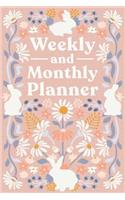 Weekly and Monthly Planner: A 12-Month, Start-Anytime, Undated Daily Planner Agenda for Women, Teens, and Girls, Featuring Lined Weekly Calendars, Monthly Habit Trackers, and a