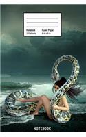 Notebook: The Snake Woman - Fantasy world college book diary journal booklet memo composition book 110 sheets - ruled paper 6x9 inch