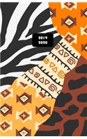 2019 - 2020: 18 Month Academic Planner from JULY 2019 through DECEMBER 2020 with yearly overviews, monthly calendars and weekly 2-page horizontal layout, notes, 