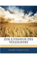 Zur Literatur Des Volksliedes Von Edward Durer-Eglof