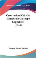 Osservazioni Critiche Storiche Di Giuseppe Cappelletti (1844)