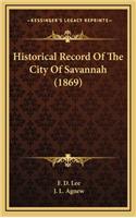 Historical Record of the City of Savannah (1869)
