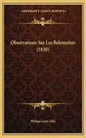 Observations Sur Les Belemnites (1830)