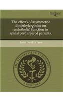 The Effects of Asymmetric Dimethylarginine on Endothelial Function in Spinal Cord Injured Patients: (English)