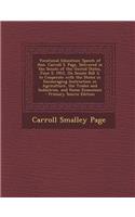Vocational Education: Speech of Hon. Carroll S. Page, Delivered in the Senate of the United States, June 5, 1912, on Senate Bill 3, to Coope