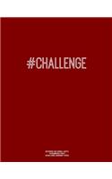 Notebook for Cornell Notes, 120 Numbered Pages, #CHALLENGE, Burgundy Cover: For Taking Cornell Notes, Personal Index, 8.5"x11", Hashtag Series, Genius Edition
