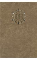 Monogram "h" Any Day Planner Notebook: (8 Monogram Raw 150 Planner)