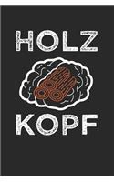 Holz Kopf: Forstwirt & Holz Notizbuch 6'x9' Punktiert Geschenk für Motorsäge & Waldarbeiter