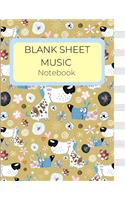 Blank Music Sheet Notebook