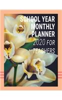School Year Monthly Planner 2020 For Teachers