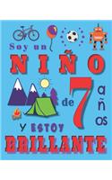 Soy un niño de 7 años y estoy brillante: Cuaderno de bocetos cuaderno de dibujos para niños de siete años