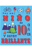 Soy un niño de 10 años y estoy brillante: Cuaderno de bocetos cuaderno de dibujos para niños de diez años