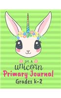 Unicorn Primary Journal Grades K-2: Primary Composition Notebook (110 Pages, Size: 8.5" x 11") Dotted Midline and Story Picture Space for kids' creativity For Boys and Girls