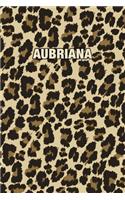Aubriana: Personalized Notebook - Leopard Print Notebook (Animal Pattern). Blank College Ruled (Lined) Journal for Notes, Journaling, Diary Writing. Wildlife 