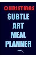 Christmas Subtle Art Meal Planner
