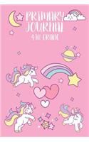 Primary Journal 4th Grade: Back to School Unicorn Composition Notebook for 4th Grade Girls