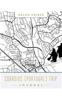 Corroios (Portugal) Trip Journal: Lined Travel Journal/Diary/Notebook with Corroios (Portugal) Map Cover Art