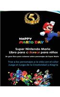 Super Nintendo Mario Libro Para Colorear Para Ni