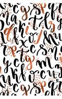 Journal Notebook Sparkly Letters Pattern 16