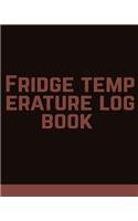 Fridge temperature log book