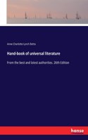 Hand-book of universal literature