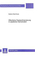 Oeffentliche Parteienfinanzierung in westlichen Demokratien