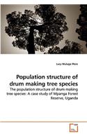 Population structure of drum making tree species