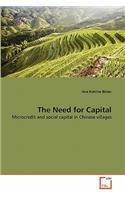 Need for Capital