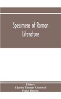 Specimens of Roman literature