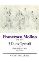 Molino: 3 Duos Op. 61 (Violin (Flute or Oboe) & Guitar)