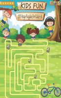 Kids Fun! 100 Maze Puzzles for kids 4-8: 100 maze puzzles for kids that's active your kids on Puzzles book, Alphabet, Numbering Round Puzzle and Animal Puzzle for smart kids (Maze learning 