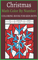 Christmas Math Color By Number Coloring Book For Kids boys