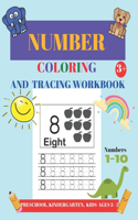 Number Coloring and Tracing Workbook