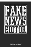 Directors Notebook: Blank Log Book For Movie Lover And Director: Filmmaker Journal Fake News Editor Gift