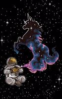 Astronaut Rubs a Wonder Lamp and a Unicorn Appears: Blank Dot Grid Notebook for people who love the far reaches of the galaxy