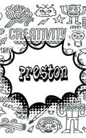 Preston: Blank Comic Book Doodle Story Telling Journal Notebook 120 Pages 6x9