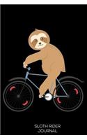 Sloth Rider Journal: Sloth Composition Notebook, Sloth Riding Bike Writing Book, Draw and Write, Daily Diary Planner