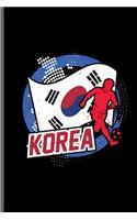 Korea: World Cup Football Soccer notebooks gift (6x9) Lined notebook to write in