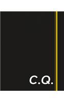 C.Q.: Classic Monogram Lined Notebook Personalized With Two Initials - Matte Softcover Professional Style Paperback Journal Perfect Gift for Men and Women