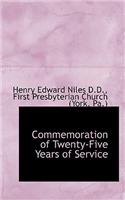 Commemoration of Twenty-Five Years of Service